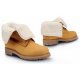 Donna Docksteps POLACCHINO IN NABUK E PELLICCIOTTO Giallo Moda Online