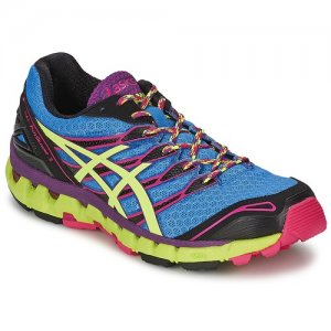 Originale Scarpe Sport Asics Blu/Giallo Gel-Fujisensor 3 per Donna