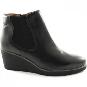 Donna Melluso R1011 nero scarpe donna stivaletti beatles pelle zeppa zip Nero O Ufficialmente