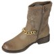 Donna Kebello Boots FM322 Kaki beige Top Negozio Autentica