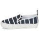 Fine Delle Vendite Slip On Love Moschino Blu/Bianco I Love Stripes per Donna