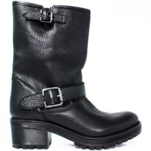 Donna Camilla Winston STIVALE CON CINTURINO TACCO MEDIO BK03 NERO nero Buoni Negozi Online