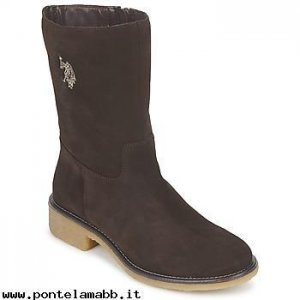 Donna U.S Polo Assn. FARINA SUEDE Marrone Siti Shoping In Linea