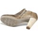 Donna Riccianera T306 SCARPE DONNA STIVALETTI TRONCHETTI ZIP SERIGRAFATA TAUPE beige Ufficialmente