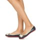 Donna Ballerine Lola Ramona RINNA Nero/Bianco Super Gomma Magazzino Outlet