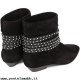 Donna Saint Laurent Stivaletti tacco basso in pelle Scamosciato nero Moda Online