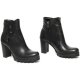 Donna Charme M2000 SCARPE DONNA STIVALETTI TRONCHETTI ZIP PELLE nero Più Bassa Grande Sconto