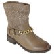 Donna Kebello Boots FM322 Kaki beige Top Negozio Autentica