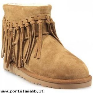 Donna UGG STIVALETTO WYNONA FRINGE CHESTNUT/NATURAL marrone Trovare Prezzi Più