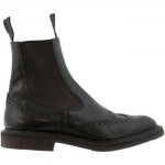 Uomo Trickers mod Henry Caffe Burnished Elastic Vibram Sole Polacchino Beatle marrone Soddisfatto per