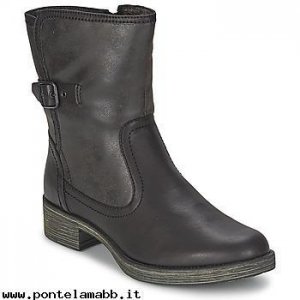 Donna Esprit ENNIA BUCKLE Nero Negozio Autentica