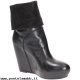 Donna Vic 4H9905D.686B5M Tronchetto Donna Pelle Nero Popolare per vendita