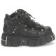 Donna Classiche basse New Rock EVIL Nero genuino Gomma Presa