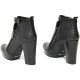 Donna Charme R157 SCARPE DONNA STIVALI STIVALETTI ZIP TRONCHETTI PELLE NERO nero Top Ufficia Marchio Di Vendita