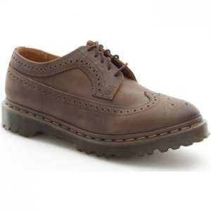 Donna Classiche basse Dr Martens Scarpe con lacci Adulto unisex Pelle Brogue Gaucho Crazy Marrone Alla Moda Di Sconto