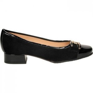 Donna Ballerine Granducato VERNICE nero Super conveniente Alla Moda Di Sconto