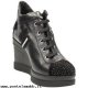 Donna Night & Day 172PTS Sneakers Donna Pelle Nero Nero Grande Sconto