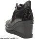 Donna Night & Day 172PTS Sneakers Donna Pelle Nero Nero Grande Sconto