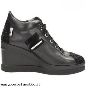 Donna Night & Day 172PTS Sneakers Donna Pelle Nero Nero Grande Sconto