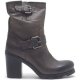 Donna OXS Oxs, pelle, smog (grigio), stivaletto donna Offerte Di Sconto