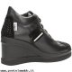 Donna Night & Day 172PTS Sneakers Donna Pelle Nero Nero Grande Sconto