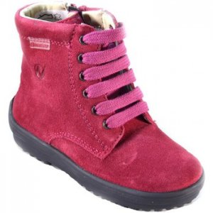 Bambini Naturino Rainstep Scarponcino Bambina Vendemmia Pelle Lacci Zip Campigli rosso Ne Discounted