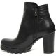 Donna Charme M2000 SCARPE DONNA STIVALETTI TRONCHETTI ZIP PELLE nero Più Bassa Grande Sconto