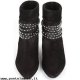 Donna Saint Laurent Stivaletti tacco basso in pelle Scamosciato nero Moda Online