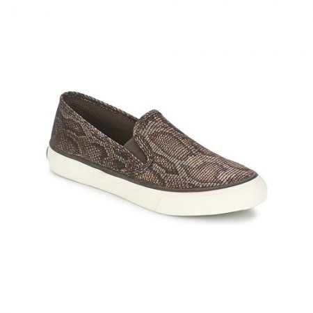 Economica Per Slip On Sperry Top-Sider Nero/Dore Seaside Python per Donna