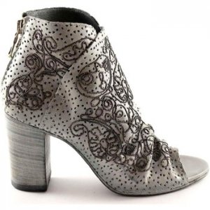 Donna Jhon Grace 567X8 cloud scarpe donna tronchetti tacco punta aperta zip tall Grigio Top Moda Online