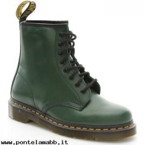 Donna Dr Martens 1460 Scarpe con lacci Adulto unisex Pelle Verde Affare Vendita