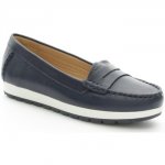 Donna Classiche basse Geox DUS Ballerine e Mocassini Donna Pelle Navy Blue Trasporto veloce Bella comoda