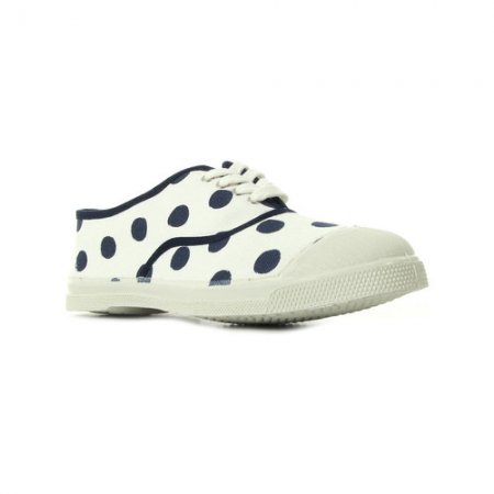 A Casa Shopping Sneakers Bensimon Bianco Tennis Pois F Marine per Donna