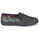 Originale Slip On Keds Nero Double Decker Metallic Dusted Pony per Donna