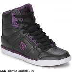 Donna DC Shoes REBOUND SLIM HIGH Nero/Viola Miglior Marchio Di Vendita