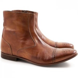 Donna Leonardo Shoes Stivaletti brogue donna artigianali in pelle whisky Tan Sulla Di Liquid Buoni Negozi Online