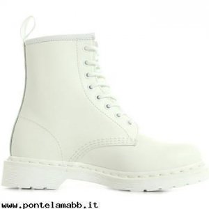 Donna Dr Martens 1460 Mono White Smooth Bianco Top Ufficialmente