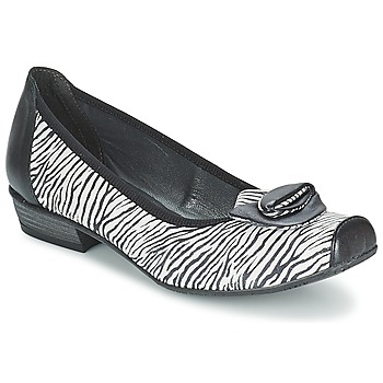 Donna Ballerine Un tour en ville GACHON Bianco/Zebra Gomma Perfette