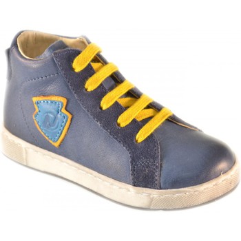 Bambini Naturino Scarpe Bambino Blu Navy Lacci Pelle 2168 Blu Marchio Di Vendita