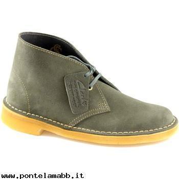 Donna Clarks DESERT BOOT D loden green suede scarpe donna unisex Verde Soddisfatto per