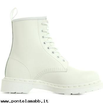 Donna Dr Martens 1460 Mono White Smooth Bianco Top Ufficialmente