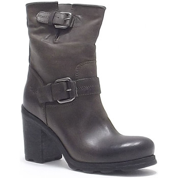 Donna OXS Oxs, pelle, smog (grigio), stivaletto donna Offerte Di Sconto