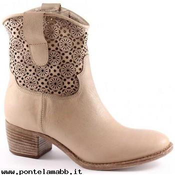 Donna Progetto L321 avorio scarpe donna stivaletti zip ricamato Sabbia Clearance online