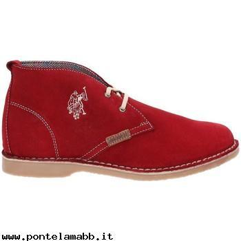 Donna U.S Polo Assn. U.S. Polo Assn. FOXD3178S4 Polacchino Donna Pelle Rosso Negozio Autentica