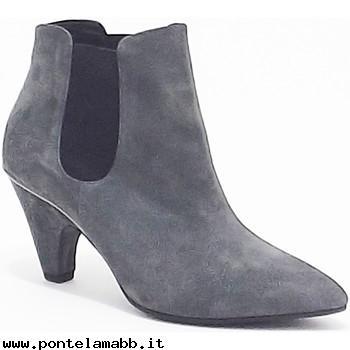 Donna Vic donna, camoscio, grigio, tronchetto beatles tacco alto Acquista ora