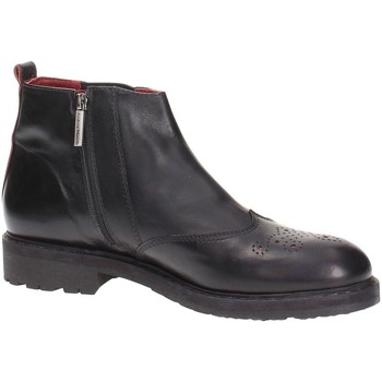 Uomo Andrea Morelli JE73173 Polacchino Uomo Pelle Nero/Rosso Nero Negozio Autentica