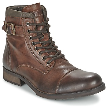 Uomo Jack & Jones ALBANY LEATHER BOOT Marrone Discounted