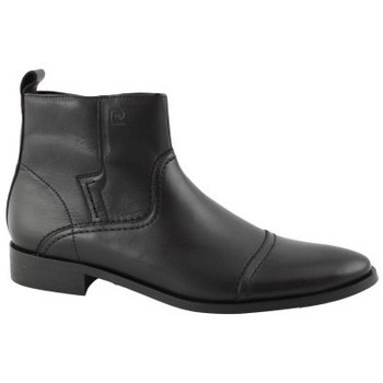 Uomo Pierre Cardin Pelle Stivali Hamu nero Grande Sconto